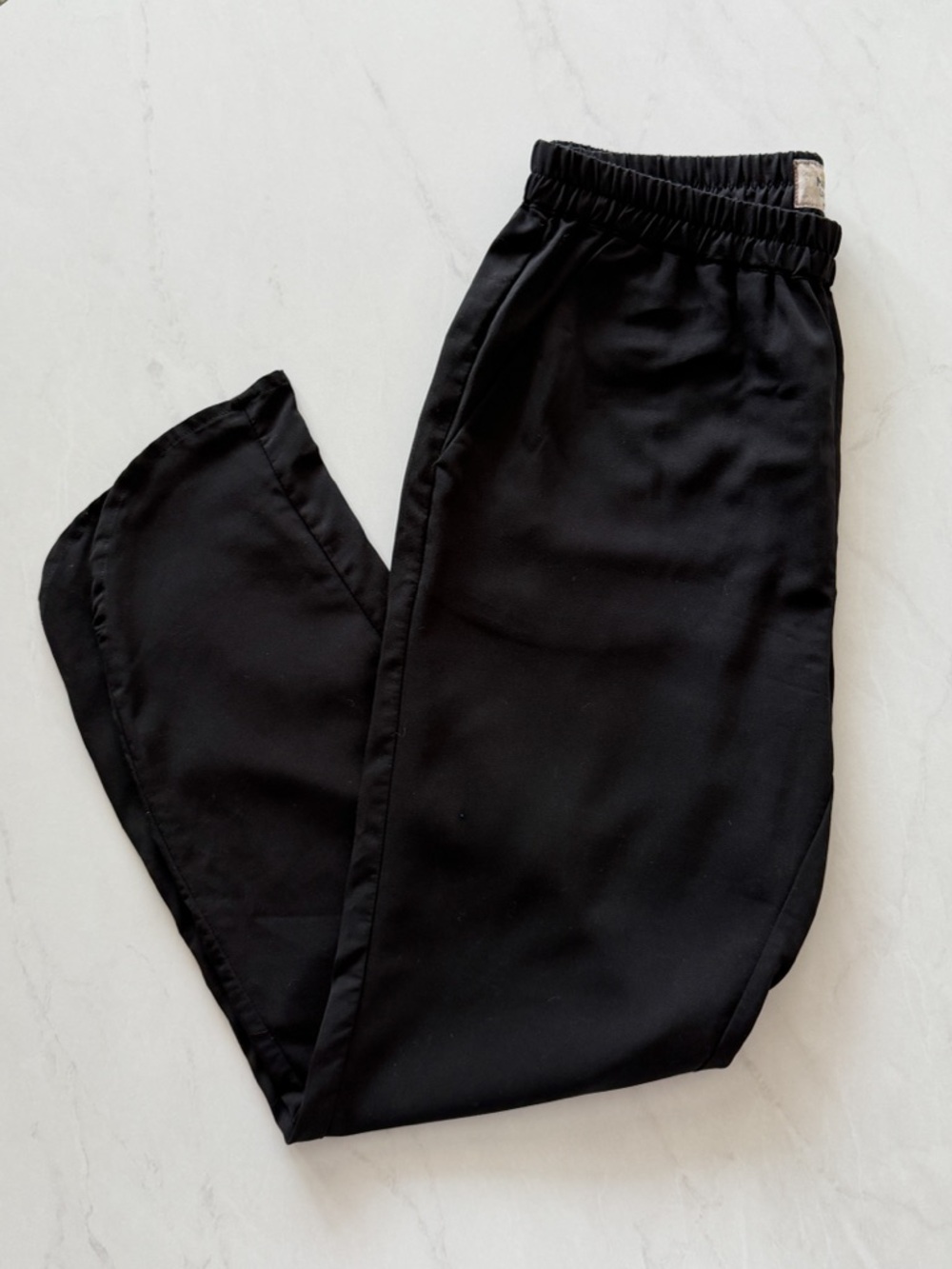 Marine Layer Allison Pants Black Cropped Pull On Soft Drapey Size Small
